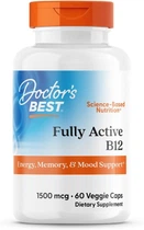 Активний вітамін B12 Doctor's Best, Best Fully Active B12, 1500 мкг, 60 капсул