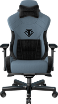 Крісло геймерське ігрове Anda Seat T-Pro 2 Size XL до 180 кг Linen Fabric Blue/Black (AD12XLLA-01-SB-F)