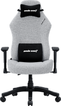 Крісло льняне геймерське ігрове Anda Seat Luna Size L до 100 кг Grey Fabric (AD18-44-G-F)