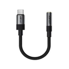 Аудіокабель ACEFAST J12 USB-C to 3.5mm audio converter Black (6974316285281)