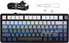 Бездротова ігрова механічна клавітура Attack shark x85 Grey contour gradient 75%, Hot-Swap, RGB, 2.4GHz/Bluetooth/USB