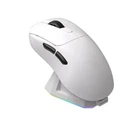 Ігрова безповідна мишка Ajazz AJ179P MC White + Док-станція, сеснсор PAW3311, (2,4\Bluetooth\USB), 12000 DPI, 1000 Ггц опитування