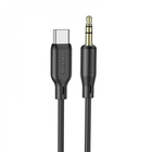 Аудиокабель BOROFONE BL18 Type-C to 3.5mm male silicone 1m Black (6941991101069)