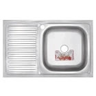 Кухонна мийка накладна Zerix Z8050R-04-160E (Satin) (ZX1615) (00149585)