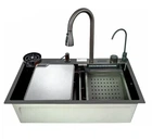 Мийка багатофункціональна Zerix ZH7546-SET-07 Micro Decor Graphite з вбудованим змішувачем з нерж.ст (00149400)