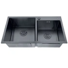 Мийка из нерж. сталі ZERIX ZH7843D-215 NANO-BLACK (3.0/0.8) (MX1594) (00149365)
