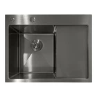 Мийка з нержавіючої сталі Mixxus MH6350L Nano-Black (3.0/0.8) колір графіт (MI7045) (00149382)