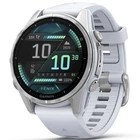 Спортивний годинник Garmin Fenix 8 43mm AMOLED Сріблястий with Whitestone Silicone Band 010-02903-00/06