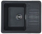 Кухонна мийка Adamant SMALL чорна 570x455x180 мм, з крилом
