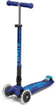 Самокат детский Micro Maxi Deluxe LED складня ручка Синий (mk255)