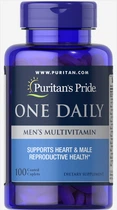 Вітаміни для чоловіків Puritan's Pride (One Daily Men's Multivitamin) 100 капсул PTP13046