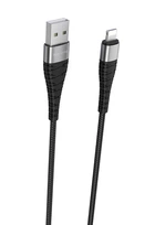 Кабель BOROFONE BX32 USB to Lightning 2.4A 1m nylon aluminum+TPE connectors Black (6931474710413)