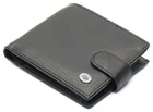 Черное мужское портмоне из натуральной кожи с фиксацией ST Leather ST103