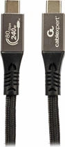 Кабель Cablexpert USB4 2.0, 240W, Type-C/Type-C 1 м (CCBP-USB4.2-CMCM240-1M)