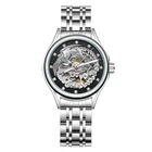 Наручний годинник Winner 8222 Silver-Black Steel з феніксом виразний