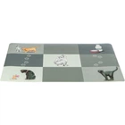 Килим під миски Trixie Patchwork сірий пластик 44х28 см
