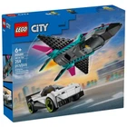 Конструктор LEGO City Реактивный самолет против автомобиля 259 деталей (60489)