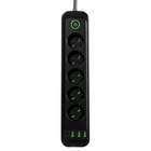 Мережевий фільтр-подовжувач 5 розеток 3xUSB-A 1xUSB-C 3м чорний HP-5-42