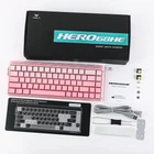 Клавиатура магнитная AULA HERO 68 HE Pink на Black Magnetic Switch