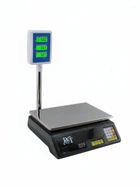 Электронные настольные торговые весы Domotec DT-5053 до 50 кг с дисплеем и подсветкой на стойке Черные