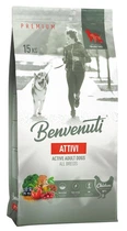 Сухий корм для активних собак Benvenuti Attivi з куркою