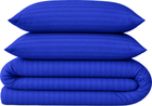 Простынь на резинке MirSon полуторная 90x200+25 см Stripe 17-0609 Blue Бязь (2200008055196)
