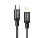 Кабель HOCO X14 Type-C to iP 3A, 20W, 1m, nylon, aluminum connectors, Black