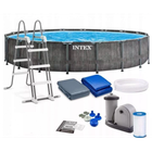 Каркасный бассейн Graphite Prism Frame Pool Intex 26744 (Диаметр 549 x Высота 122см)