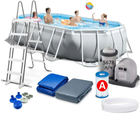 Каркасный бассейн Prism Frame Oval Pool Intex 26798 (610 x 305 x 122см)