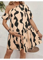 Платье для беременных SHEIN S Бежевый sz2404094569515523