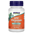 Хелат хрому NOW Foods "GTF Chromium" 200 мкг (100 таблеток)