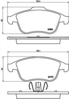 Гальмівні колодки BREMBO P68047 Renault Megane, Laguna, Scenic, Grand Scenic, Latitude, Clio 440608746R, 410605055R, 410600011R