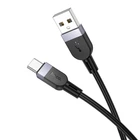 Кабель Hoco X109 Energy 1 м 3 А USB-A Type-C чорний силікон для заряджання та передачі даних