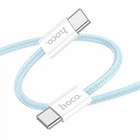 Кабель USB Type-C к Type-C 60W 3A 2м Голубой Hoco X104 для быстрой зарядки и передачи данных