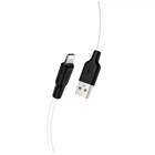 Кабель USB Lightning Hoco X21 Plus 1м 2.4А чорно-білий силіконовий для заряджання та синхронізації