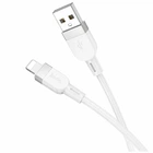 Кабель USB Lightning 2.4A 1м білий силікон Hoco X109 для заряджання та синхронізації