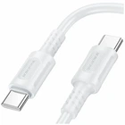 Кабель USB Type-C to Type-C 60W 3A 1м PVC Белый Borofone BX111