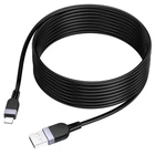 Кабель Hoco X109 3 м USB Lightning 2.4 А силіконовий чорний для заряджання та передачі даних L-подібний