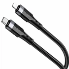 Кабель USB Borofone BU35 PD Type-C to Lightning 1,2 м 20Вт чорний пластик метал