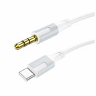 Адаптерный кабель Aux Borofone BL19 Type-C 1м 3.5мм белый для подключения наушников и колонок