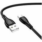 Кабель USB Type-C 3A 1м для зарядки и передачи данных черный Borofone BX121 ПВХ