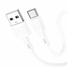 Кабель USB Hoco X83 Type-C 1м 3А білий для заряджання та передачі даних з PVC з чотирма жилами