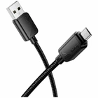 Кабель USB Micro 2.4A 1м чорний ПВХ для заряджання та передачі даних Hoco X113