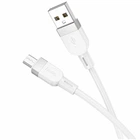 Кабель USB Micro 2.4A 1м силиконовый белый Hoco X109 для зарядки и синхронизации