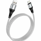 Кабель USB Hoco X50 Excellent Lightning 1м 2.4А серый для зарядки и синхронизации устройств из пластика и металла