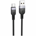Кабель USB Type-C 3A 3м чорний силікон Hoco X109 для швидкого заряджання та передачі даних