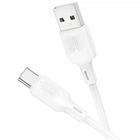 Кабель USB Type-C 3A 1м силиконовый белый Borofone BX113 для зарядки и передачи данных