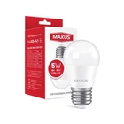 Лампа светодиодная MAXUS 1-LED-741 G45 5W 3000K 220V E27