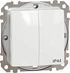 Вимикач 2-клавішний (сх.5) Schneider Electric Sedna Design IP44 білий (SDD211105)