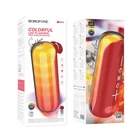 Портативная Bluetooth колонка Borofone BR44 Sound Dance 10W, RGB подсветка, TWS, USB/TF/AUX/FM, красная
